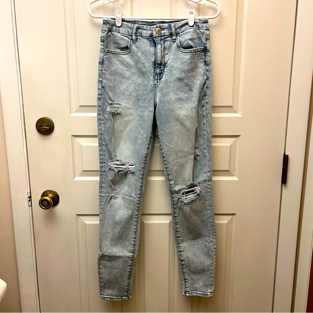 American Eagle curvy hi-rise jeggings, size 8.